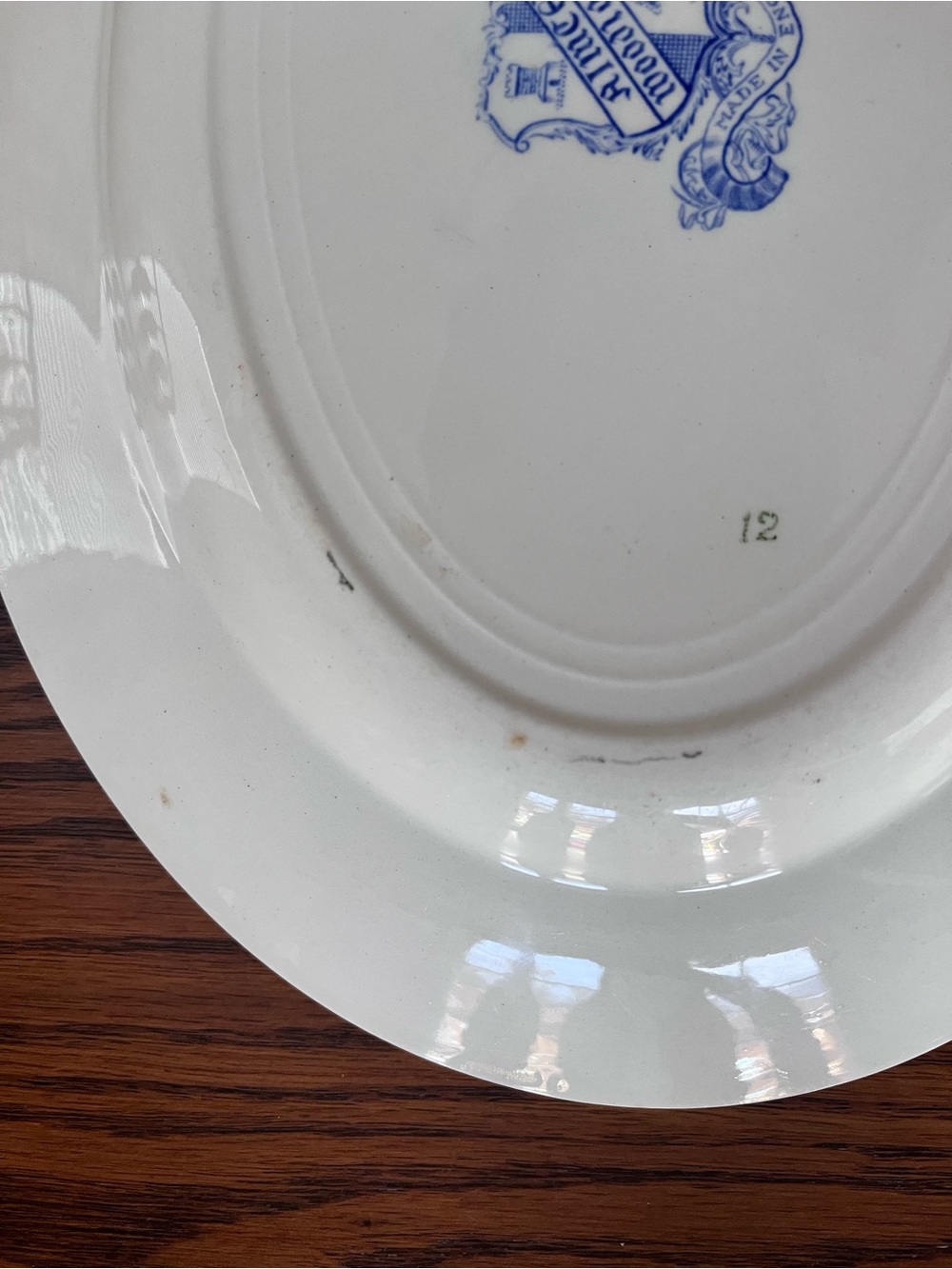 Blue and White Scenic Floral Ceramic Serving Platter - Picture 4 of 6